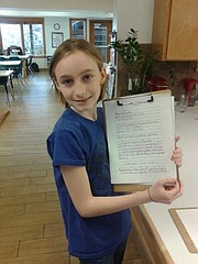 Katherine Eudaly, a fourth-grader at Raintree Montessori School, recently started a petition urging legislators to support federal funding of public television and radio. The 10-year-old, seen here with her letter addressed to U.S. Rep. Lynn Jenkins, started the project after hearing of President Donald Trump's 2019 budget proposal to eliminate funding for the Corporation for Public Broadcasting.
