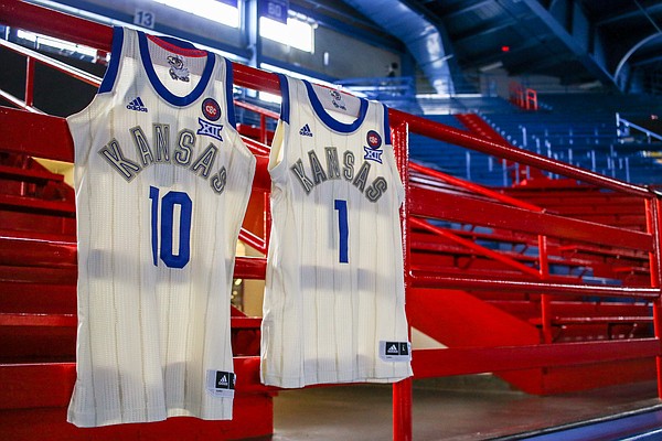 Special edition Harlem Renaissance uniforms for Kansas men's and women's basketball teams.