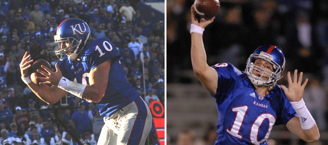 Kerry Meier is a threat to catch, left, or throw touchdown passes for the Kansas University football team. He's the Jayhawks' backup quarterback and a starting-caliber wide receiver and is in the running for the starting punting job to boot. 