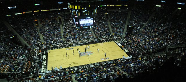 This file photo shows a 2008 shot of the Sprint Center in Kansas City, Mo.