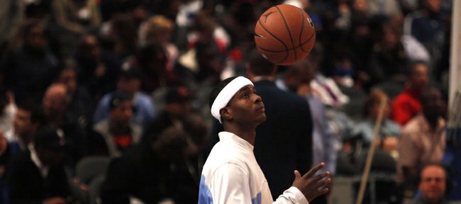 Kansas recruit Josh Selby warms up prior to the start of the Jordan Brand Classic Saturday, April 17, 2010, at Madison Square Garden.
