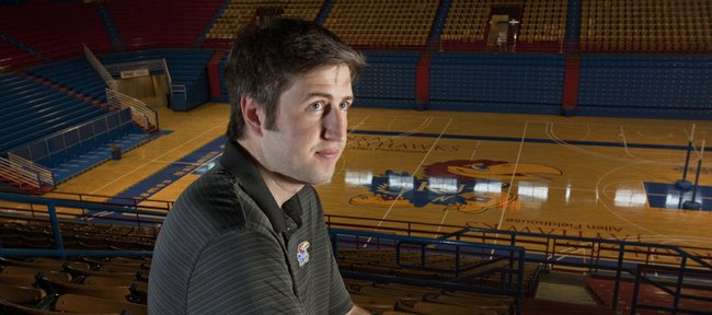 Jeff Forbes, Kansas University's video coordinator, helps KU players and coaches use technology recruit, study and analyze the game.