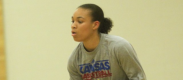 Markisha Hawkins, a guard from Little Rock, Ark., didn't play much last year but is expected to be a force for the Jayhawks this season.