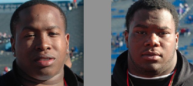 Georgia Military offensive linemen Keyon Haughton (left) and Devon Williams (right) orally committed to play football at Kansas University next season. (Rivals.com)