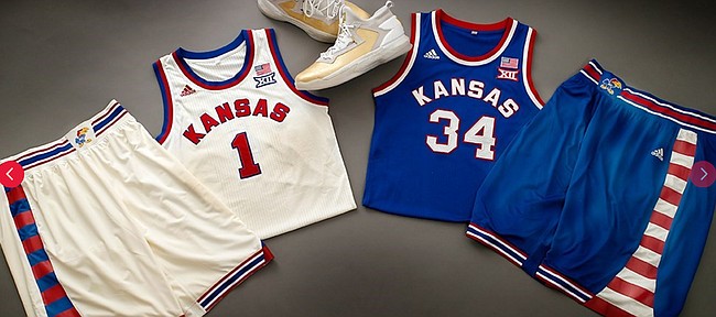 adidas and the Kansas University basketball program on Tuesday unveiled two special uniforms that KU will wear during road games at Baylor (Feb. 23) and home against Texas Tech (Feb. 27). The uniforms, which pay homage to KU's style in the 1950s, is a part of adidas' celebration of Black History Month. 