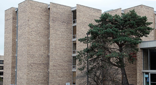 The Jayhawker Towers on the Kansas University campus are pictured on Thursday, Nov. 9, 2010.