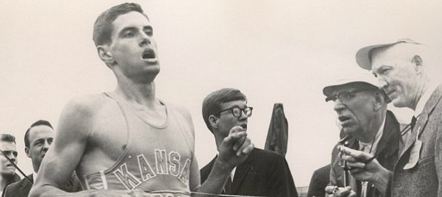 Jim Ryun — The last American runner to hold the world record in the mile with a time of 3:51.1, set on June 23, 1967. He also was the first high-school athlete to break 4-minute mile time, which he did in 1964 in Wichita. He participated in the 1964, 1968 and 1972 Olympics, and earned a silver medal in the 1,500 meters 1968. He graduated from KU with a degree in photojournalism in 1970 and later served as a four-term congressman from Kansas.
