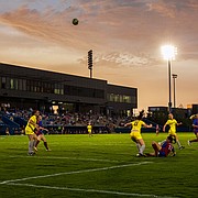 The soccer stadium at Rock Chalk Park is pictured in this file photo from Aug. 22, 2014.