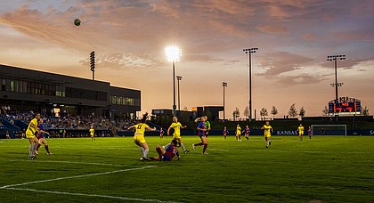 The soccer stadium at Rock Chalk Park is pictured in this file photo from Aug. 22, 2014.