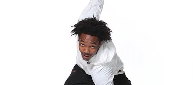 Former KU point guard Devonte' Graham poses during a photo shoot at the 2018 NBA combine. 