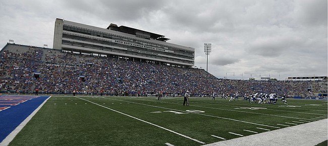 Overall view during the game against Indiana State Saturday afternoon at David Booth Kansas Memorial Stadium on Aug. 31, 2019.