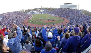 A Memorial Stadium record of 51,821 fans attended the Kansas-Kansas State football game on Saturday in Lawrence.