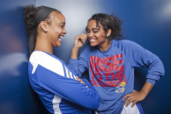 Twin sisters Dakota, left, and Dylan Gonzalez will be freshmen members of the 2013-14 Kansas University women's basketball team.