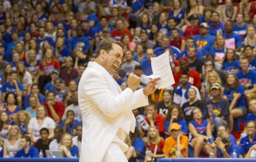 Comedian Rob Riggle hosts Late Night in the Phog Friday, Oct. 4, 2013, at Allen Fieldhouse.