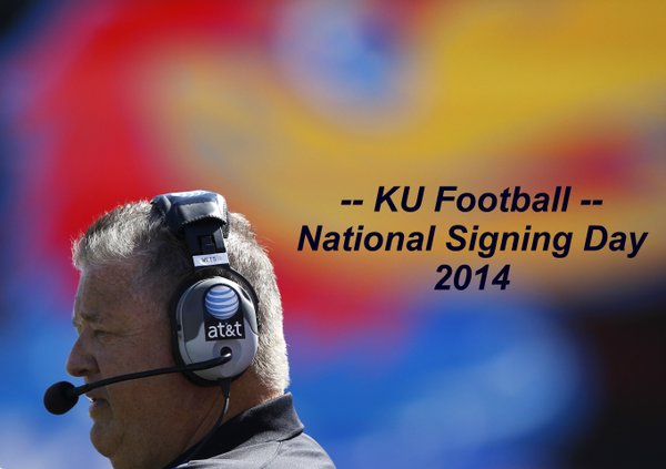 It's National Signing Day and KU coach Charlie Weis is expecting 20 letters of intent to arrive via fax. 