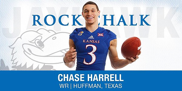 Class of 2015 WR Chase Harrell, who graduated high school early and will participate in spring practices at KU. 