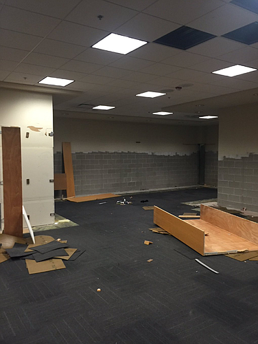 Locker Room renovation photo, courtesy of @TylerOlker
