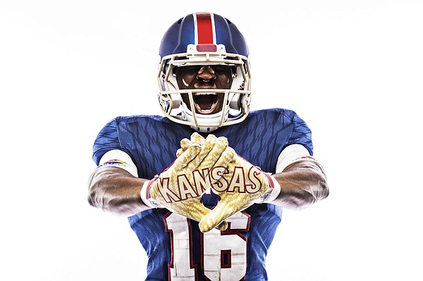 Kansas football and adidas unveiled new "limestone" alternate uniforms for the Jayhawks on Wednesday. KU will wear the new uniforms and helmets, inspired by the "Rock Chalk" chant, Oct. 22, versus Oklahoma State.
