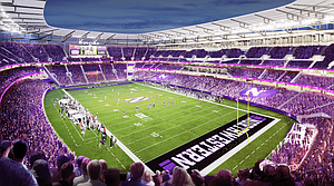 A rendering of the newly designed Ryan Field at Northwestern University, released on Wednesday, Sept. 28, 2022. Image courtesy of rebuildryanfield.com. 